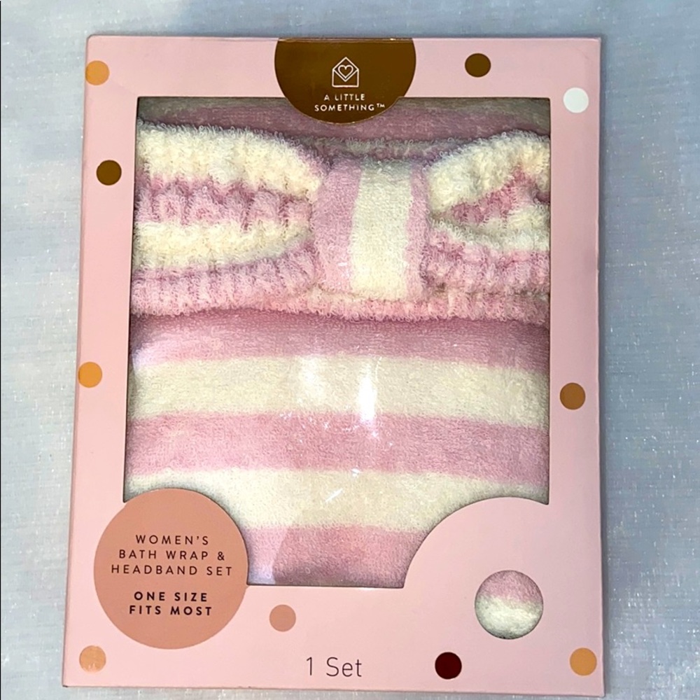 NIB Women’s bath wrap and headband set